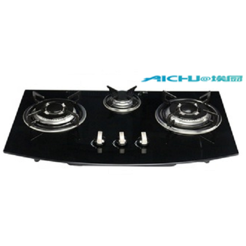 China 3 Burners Tempered Glass Kitchen Gas Stove Manufactory